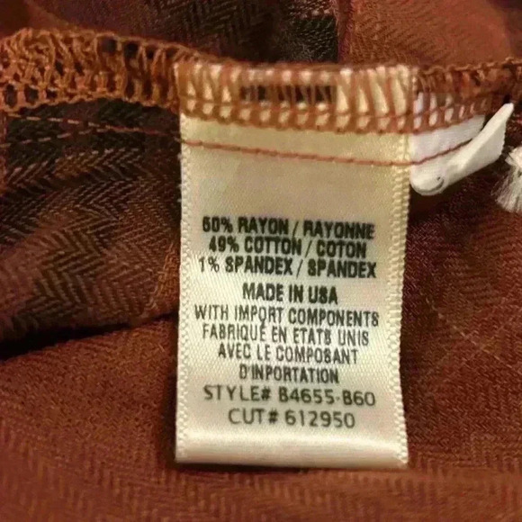 Revolve Bella Dahl cotton blend plaid mock neck top - Picture 8 of 13